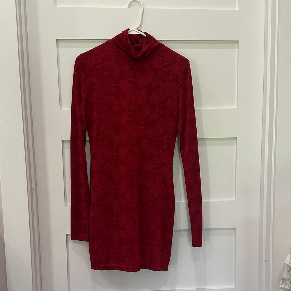 Pink Lily Red Midi Dress